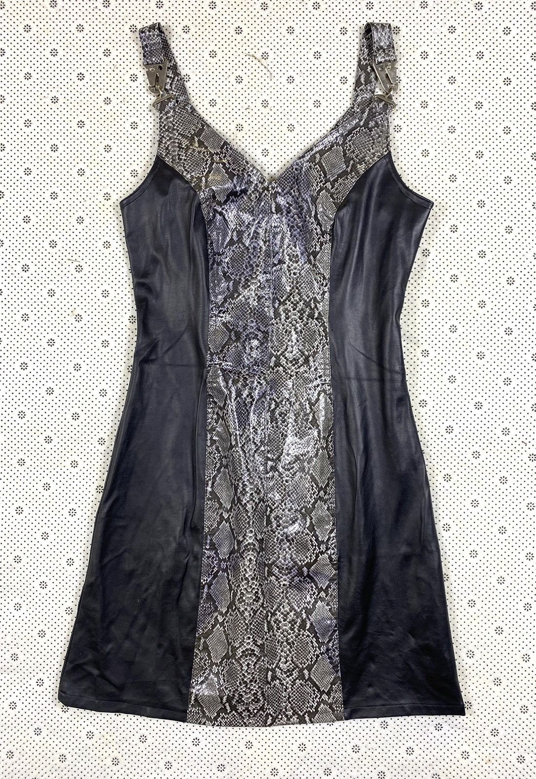 Leather Faux Snake Skin Midi Dress By Kin Lee Size S / US 4 / IT 40 - 2 Thumbnail