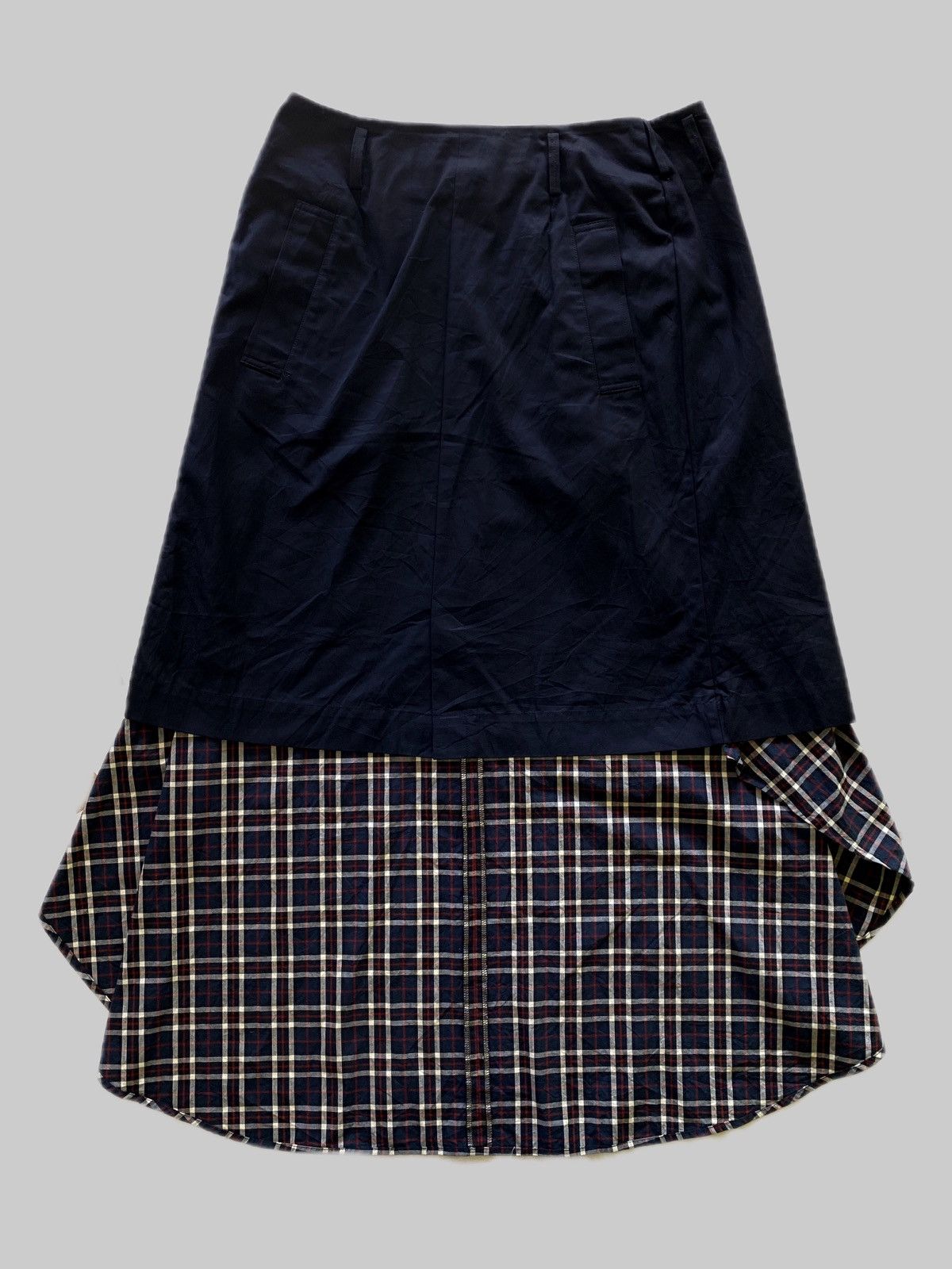 Maison MIHARA YASUHIRO Archives! Mihara Yasuhiro Asymmetrical Hybrid Wrap Skirt Size 27" / US 4 / IT 40 - 2 Thumbnail