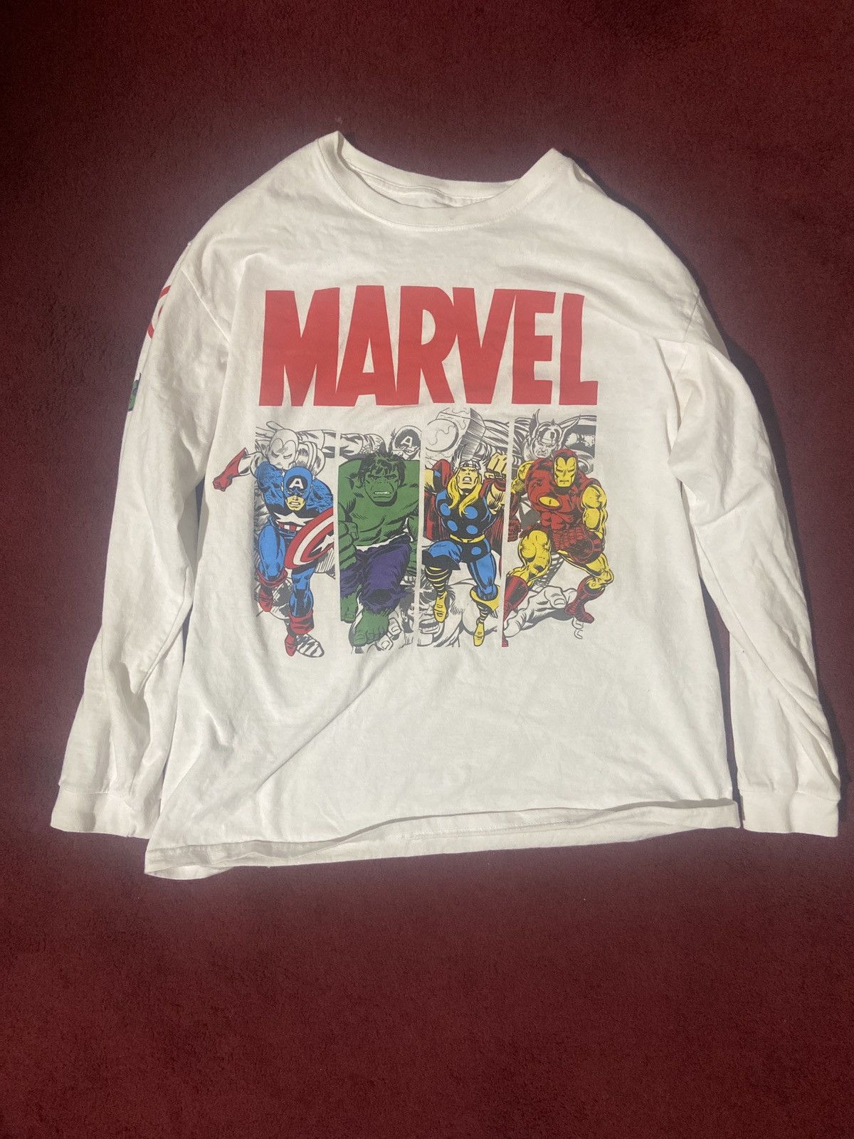 Marvel Classic Vacay Avengers-Maglietta a Maniche Corte da