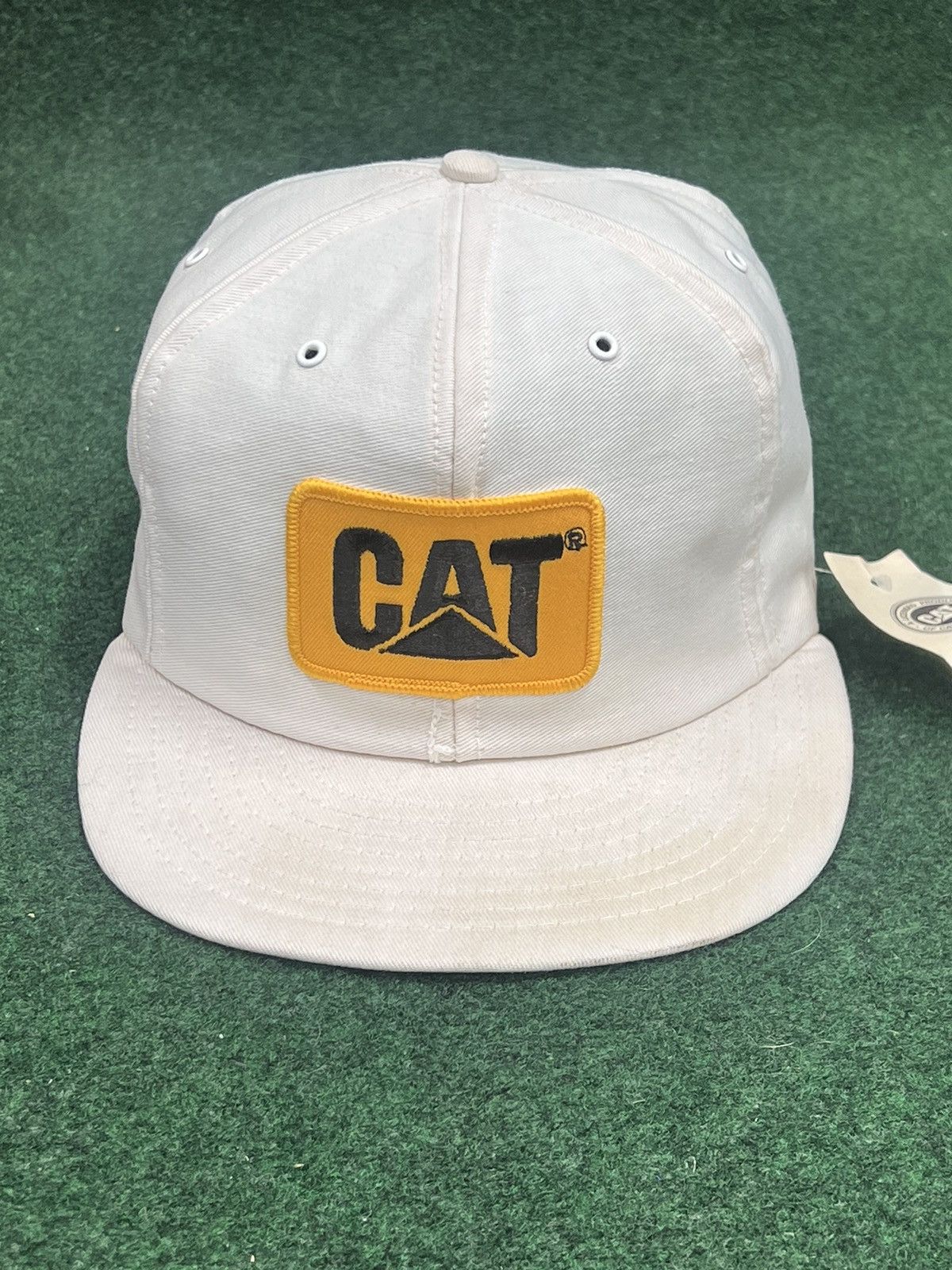 Caterpillar × Rare × Vintage 80s Caterpillar Big Patch Snapback Hat ...