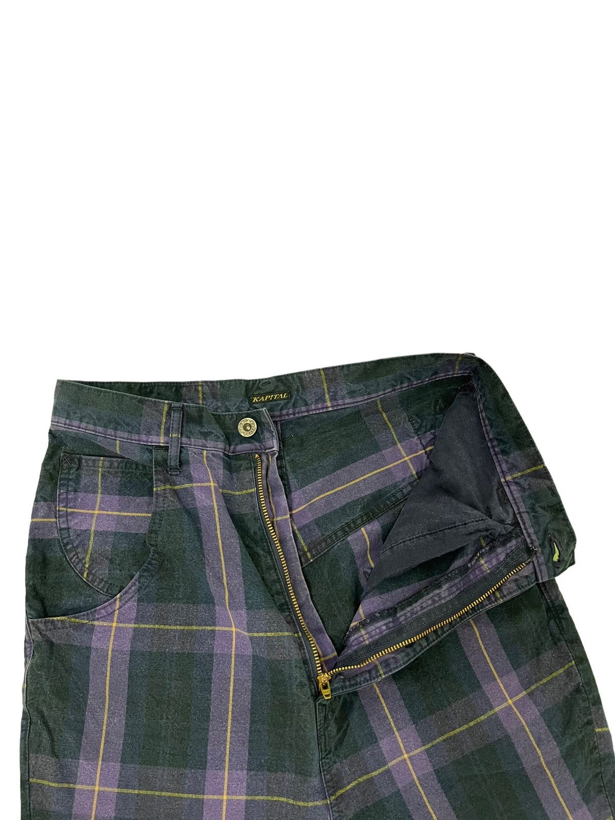 Japanese Brand Drop Croth Kapital Check Pant Slim 5🟦8 Size US 28 / EU 44 - 17 Thumbnail