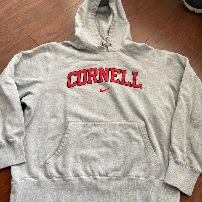 Nike Cornell University nike center swoosh y2k hoodie large | Grailed