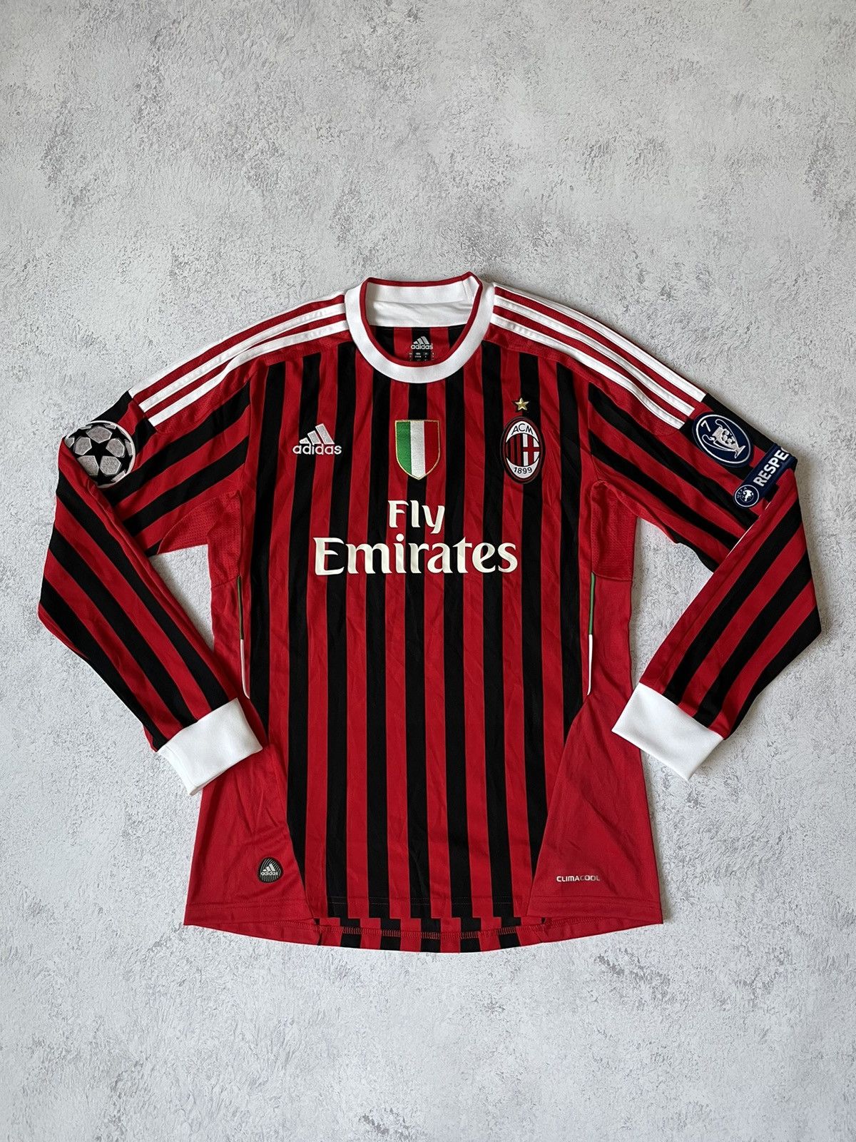 Maillot De Match Worn Joueur AC Milan Boateng Tim Coupe 2011/2012