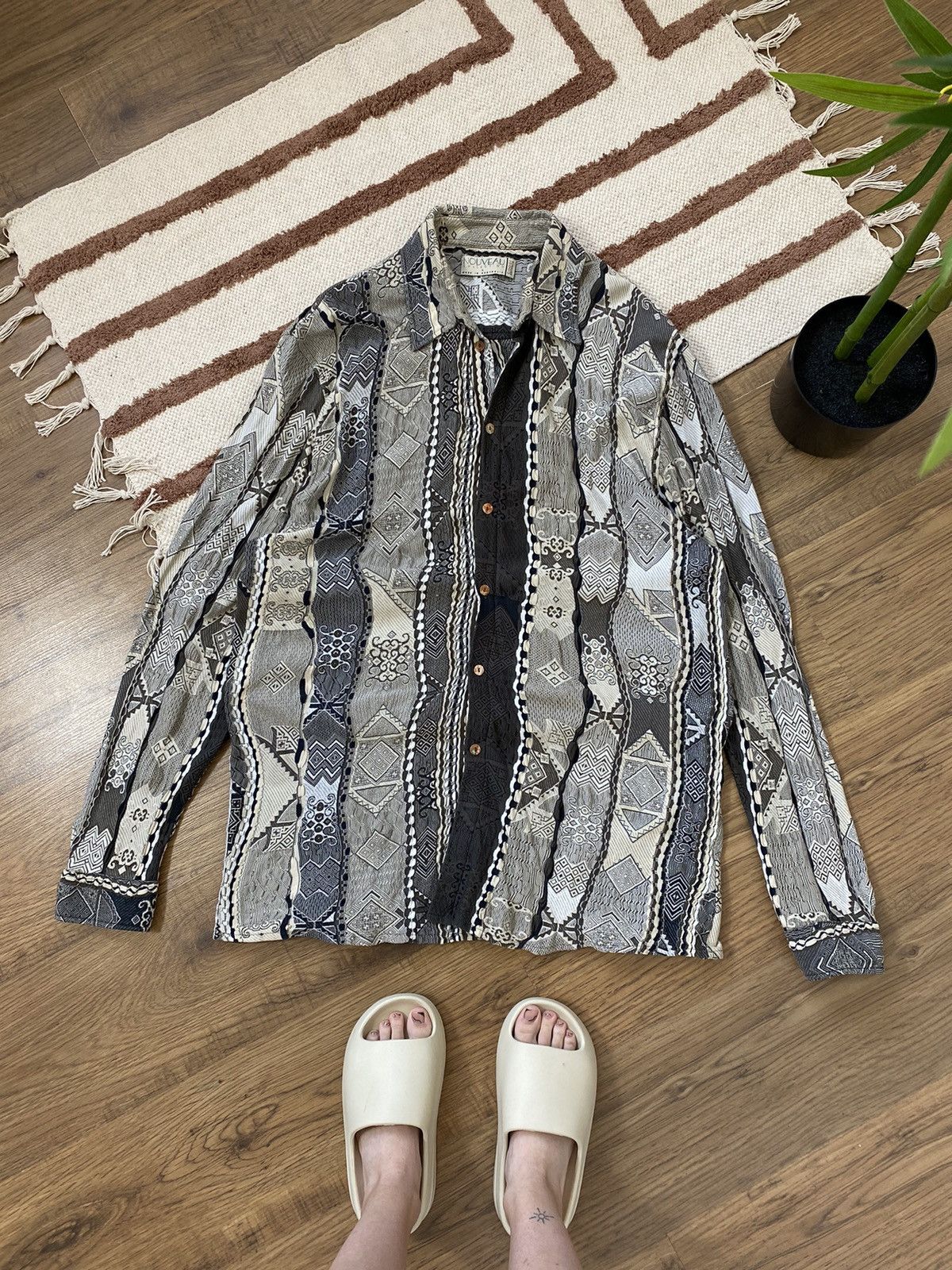 Coogi COOGI VINTAGE MERCERISED COTTON SHIRT Size US L / EU 52-54 / 3 - 1 Thumbnail