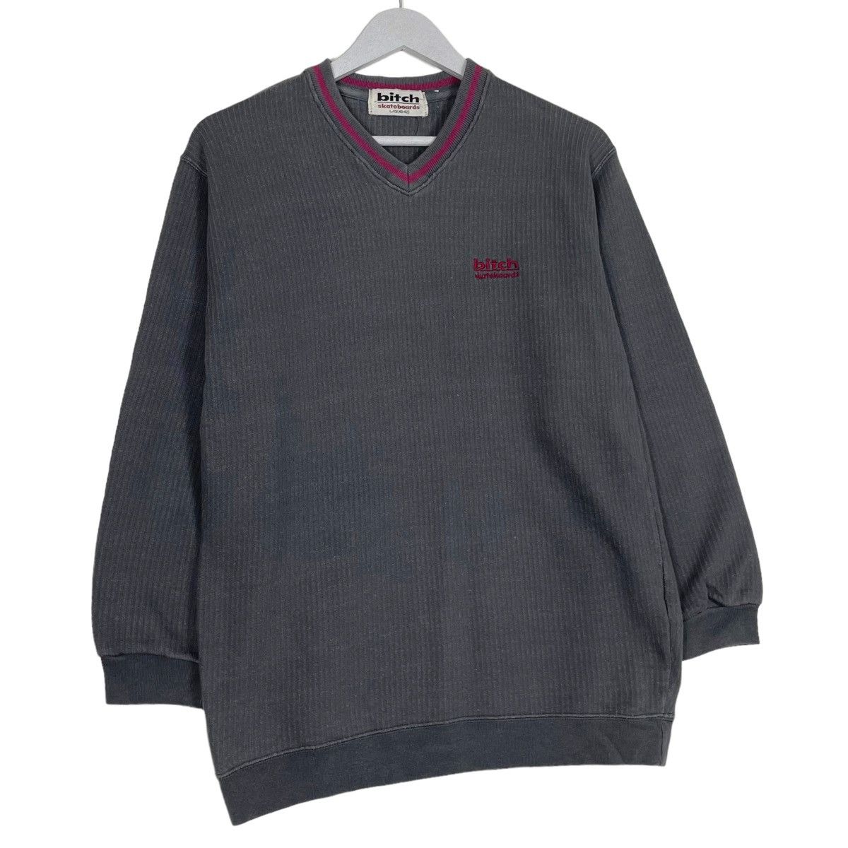 Japanese Brand × Vintage 💥90s BITCH SKATEBOARD PULLOVER SWEATSHIRT Size US L / EU 52-54 / 3 - 3 Thumbnail
