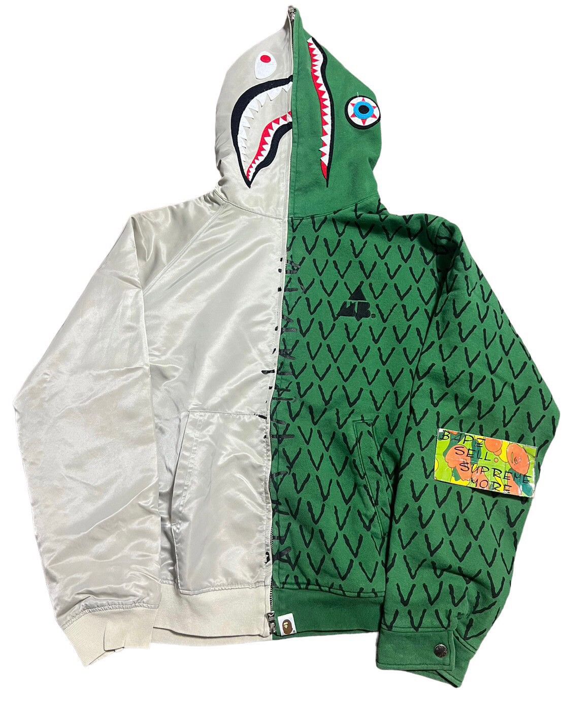 BAPE ambush alligator shark full zip hoodie