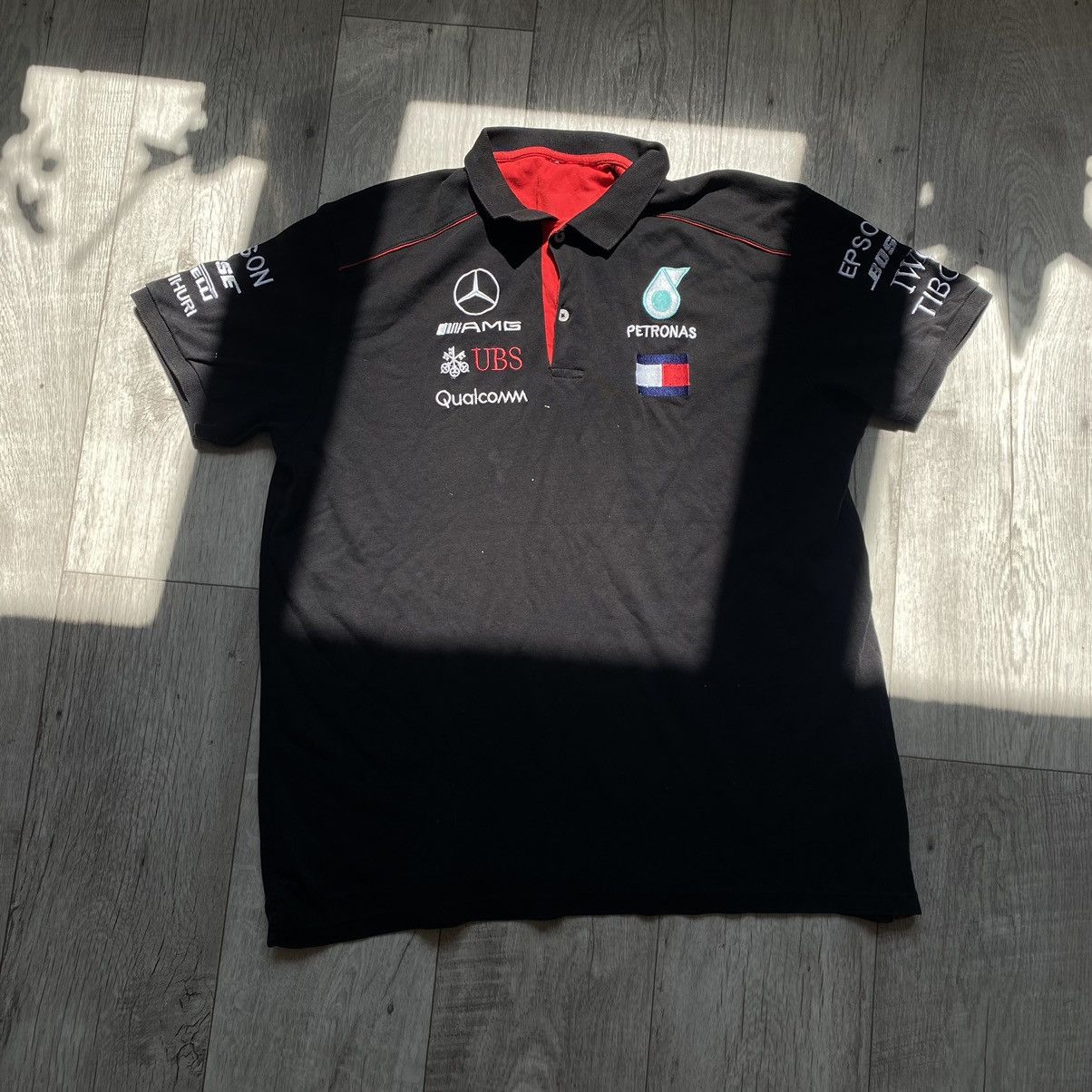Mercedes-Benz VINTAGE MERCEDES BENZ AMG TOMMY HILFIGER PIRELLI POLO TSHIRT Size US XL / EU 56 / 4 - 1 Thumbnail