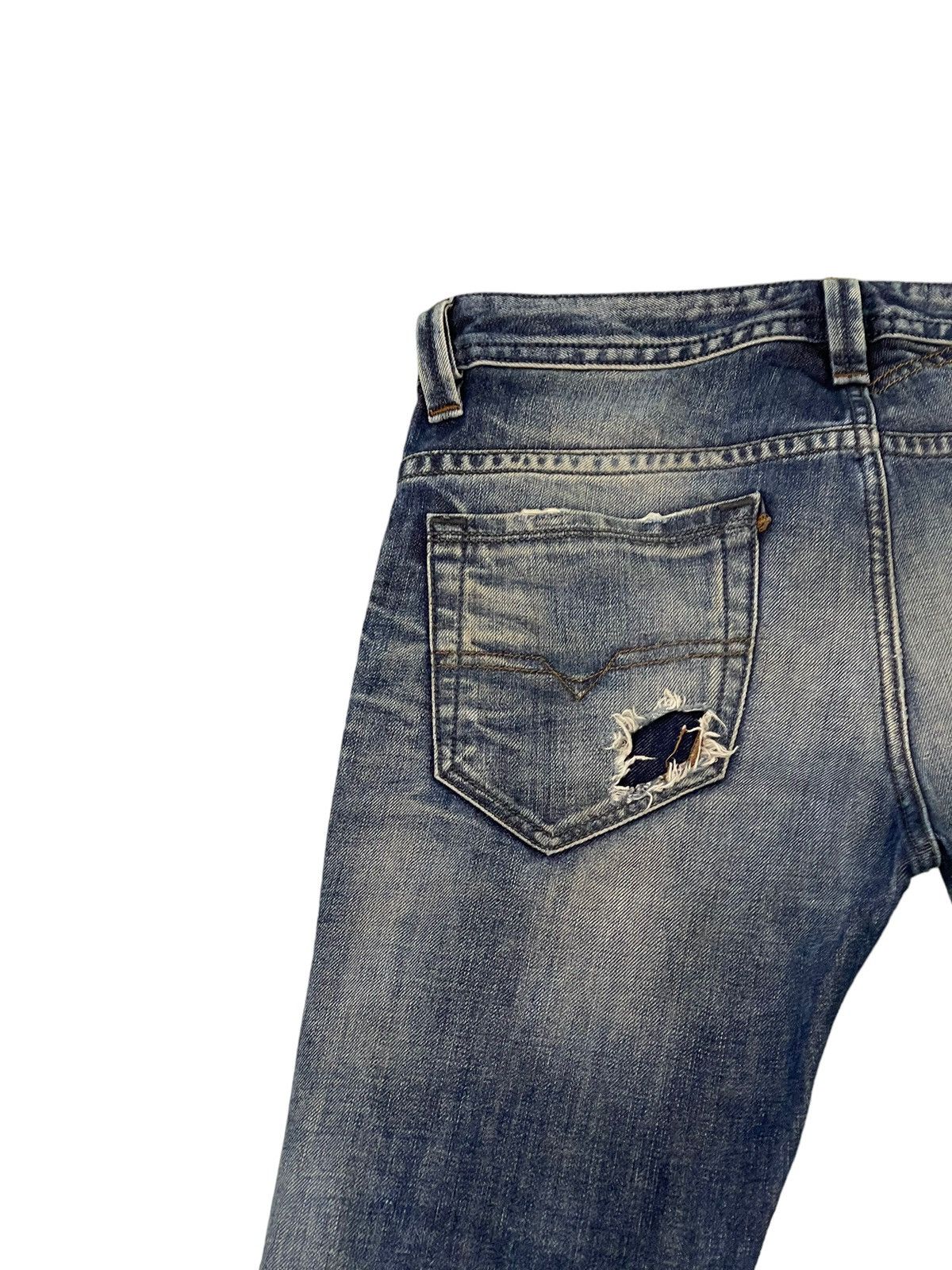 Diesel Slim Jeans Diesel Industries Distress Faded 5🟦7 Size US 31 - 19 Thumbnail
