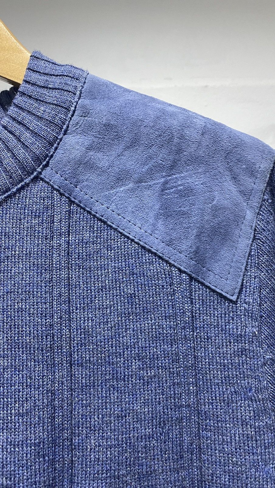Burberry 🚨FINAL DROP🚨 Vintage Burberrys Wool Sweater Suede Padding Size US M / EU 48-50 / 2 - 5 Thumbnail