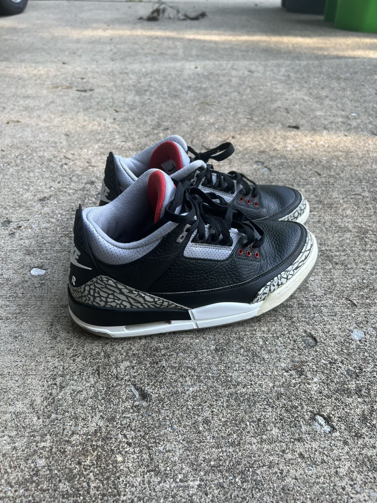 jordan 3 black cement slippers