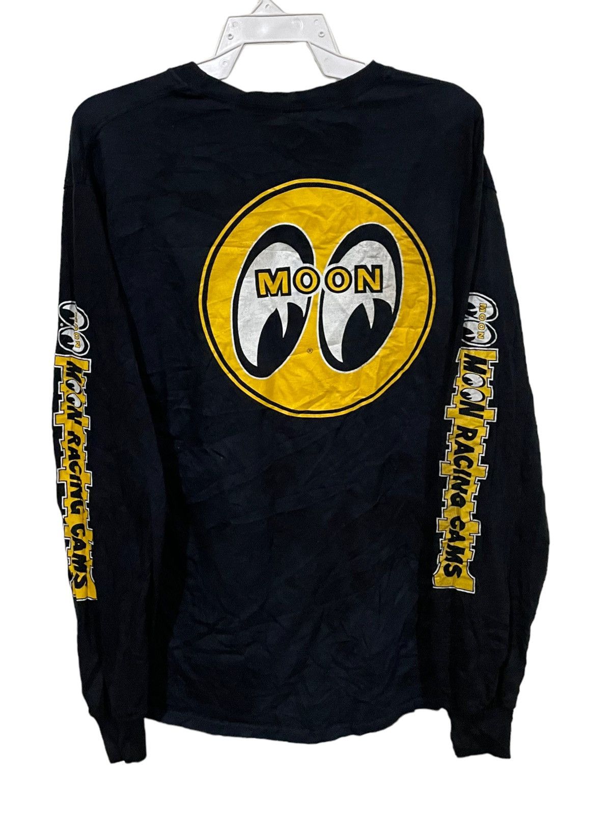 image of Moto x Racing mooneyes Moon Racing Cams Racing Specialties Tee in Black, Men's (Size Large)