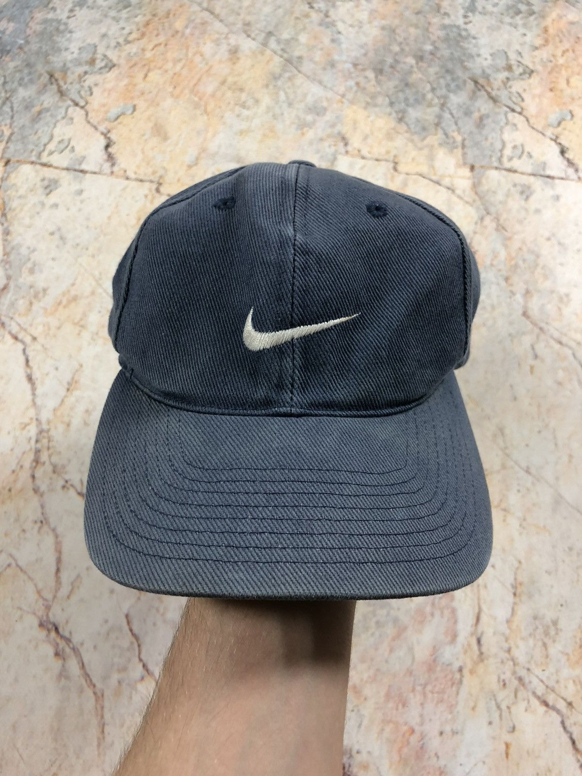 Nike × Vintage Nike vintage blue logo cap Size ONE SIZE - 3 Thumbnail
