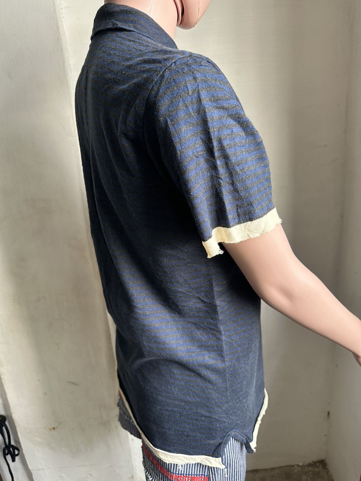 Yohji Yamamoto Asymmetric Cotton Shirt Nice Frayed distressed hem Size L / US 10 / IT 46 - 4 Thumbnail