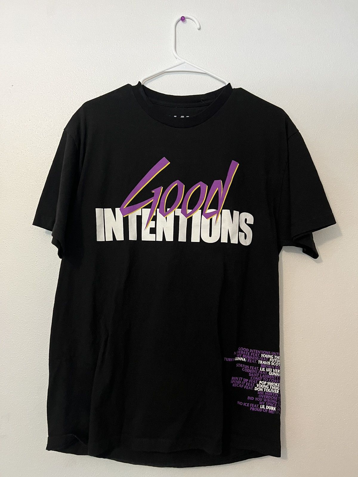 Vlone Vlone Nav Good Intentions T Shirt Grailed