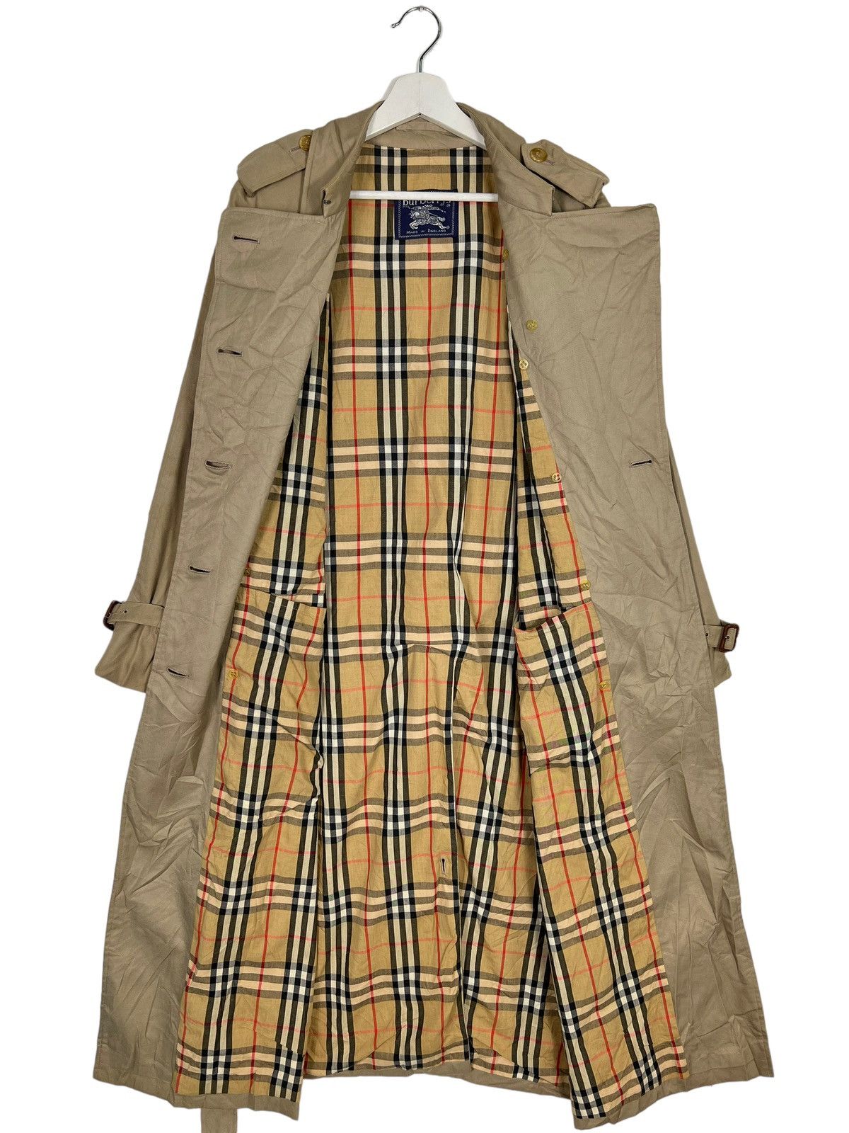 Burberry 🔥BURBERRY NOVA CHECK LINING BELT TRENCHCOAT MADE IN ENGLAND Size US L / EU 52-54 / 3 - 8 Thumbnail