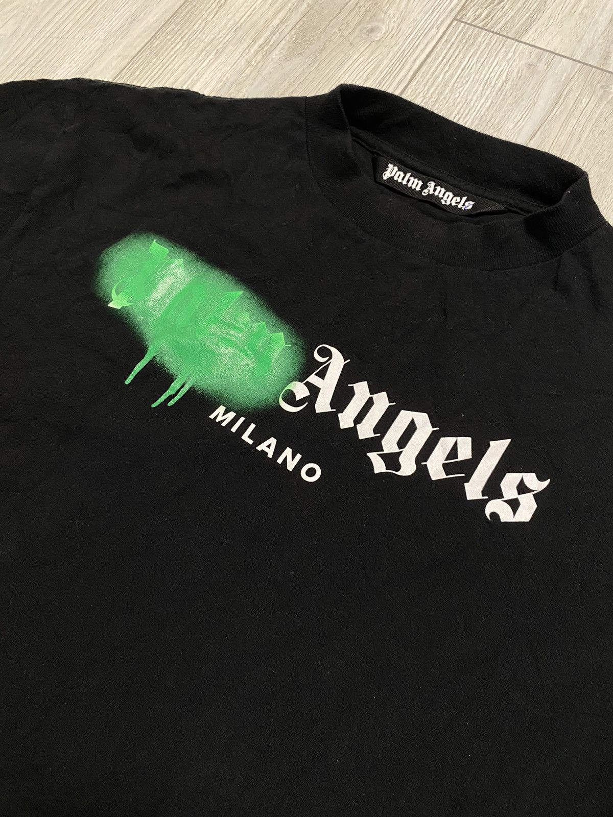 Palm Angels Palm Angels Signature Spray Milano T-Shirt Size US M / EU 48-50 / 2 - 2 Thumbnail