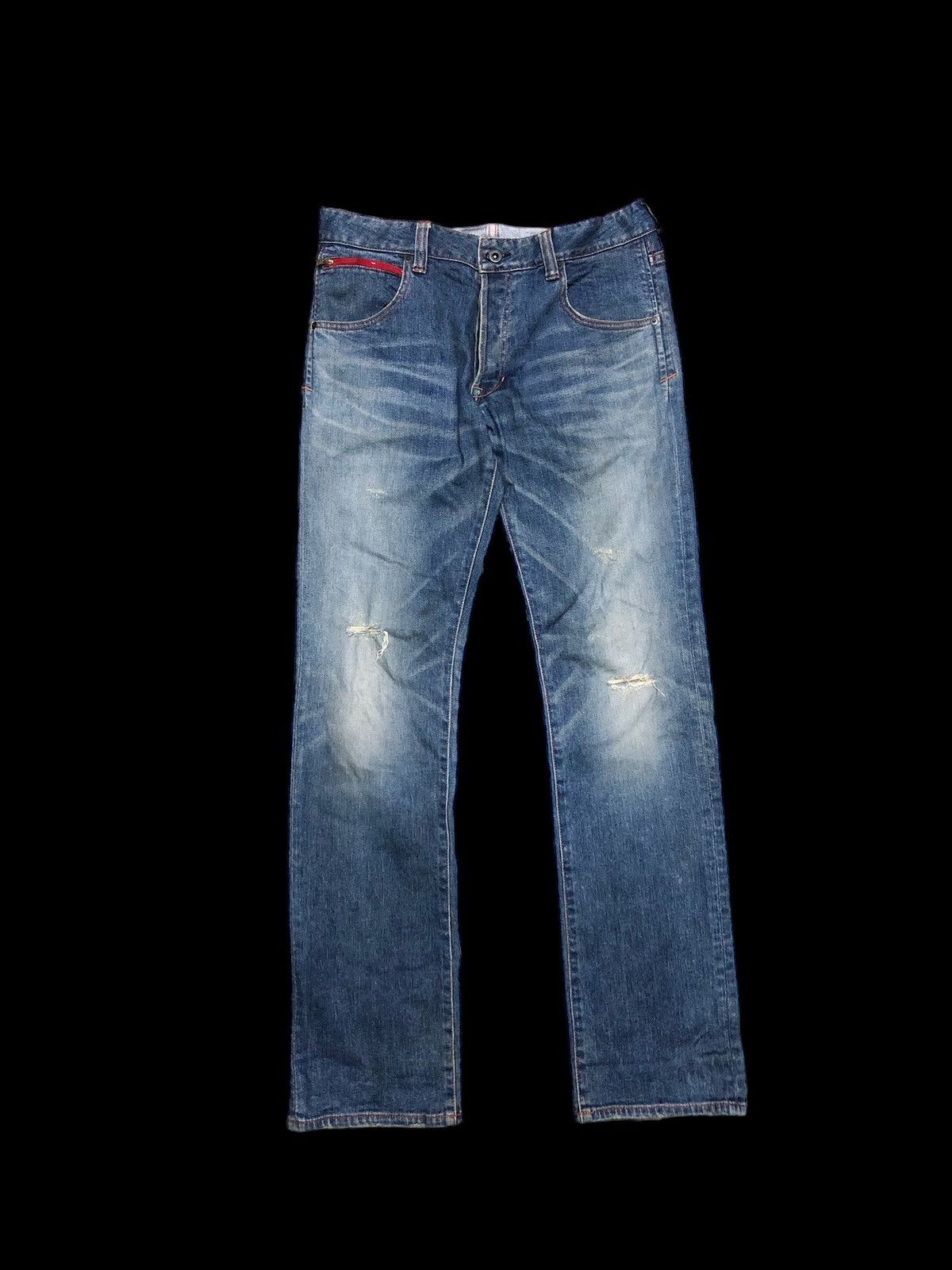 Japanese Brand STRECTHABLE THE FOURTHIRTY BRAND DISTRESSED DENIM Size US 31 - 1 Thumbnail