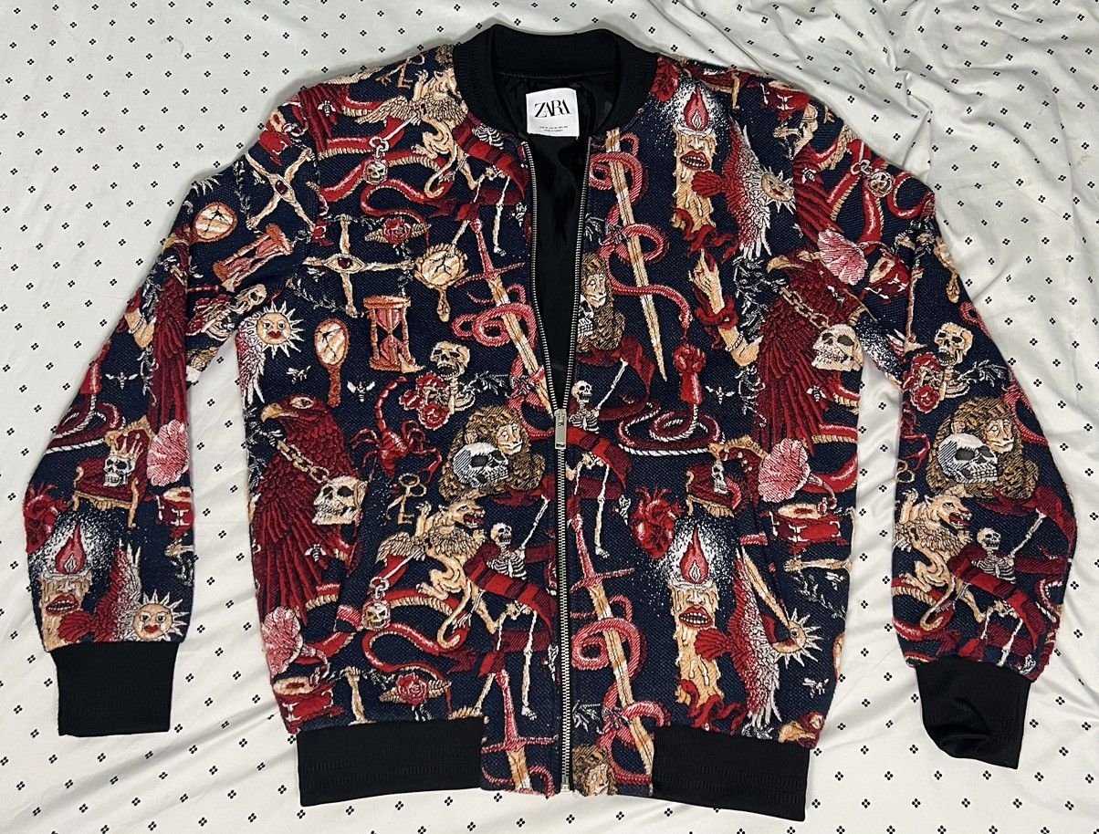 Zara Embroidered Bomber Jacket ZARA | Grailed Zara Embroidered Bomber Jacket ZARA | Grailed