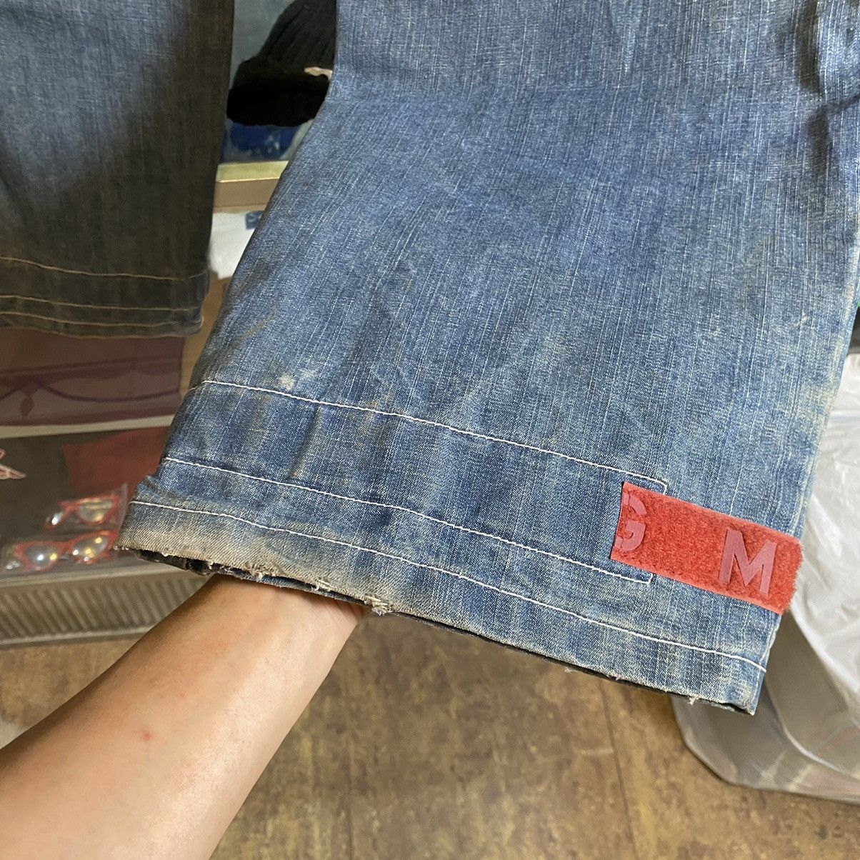 Marithe + Francois Girbaud Marithe Francois Girbaud Bondage Denim Pants Size US 34 / EU 50 - 9 Thumbnail