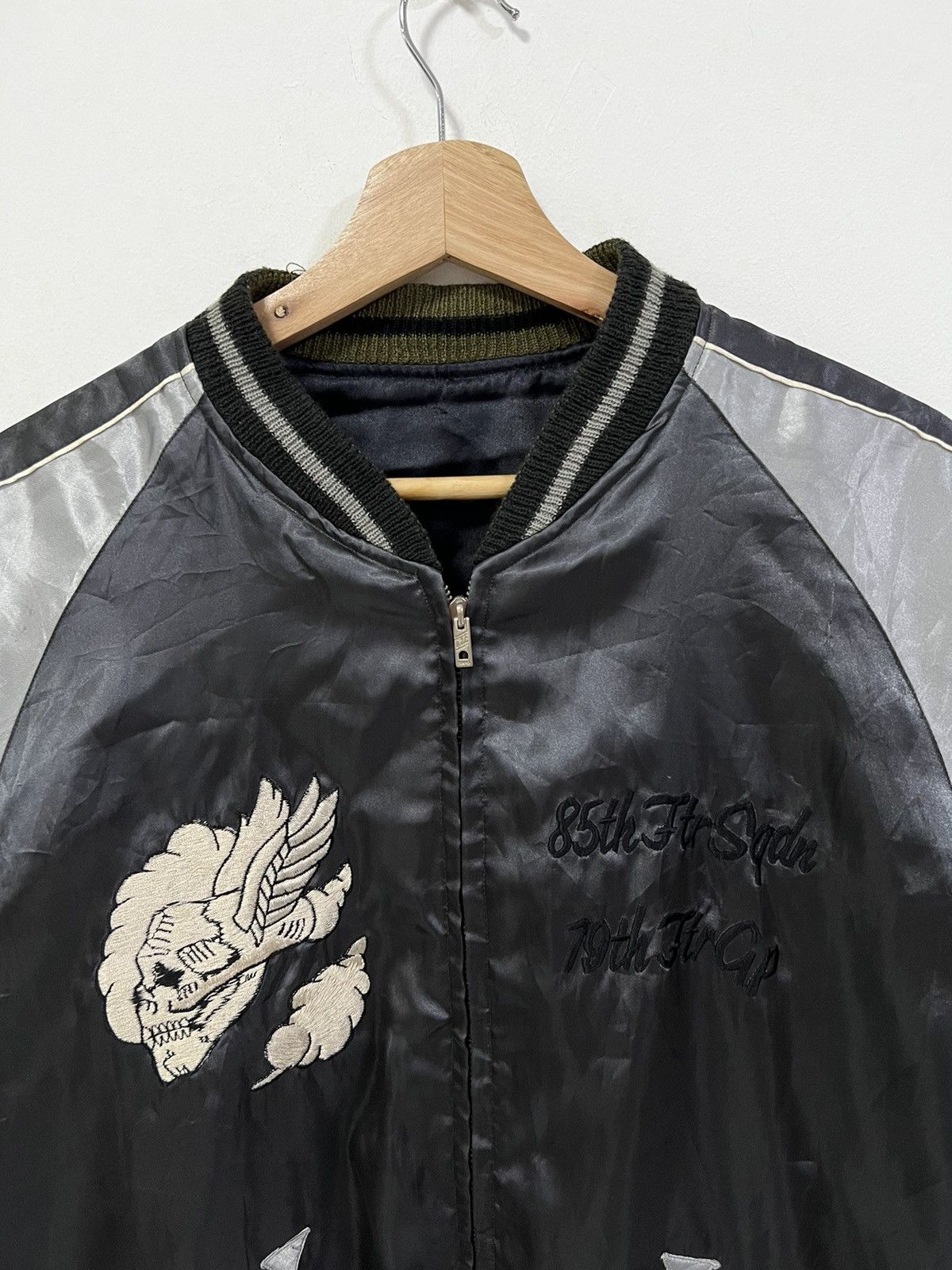 Japanese Brand × Vintage Vintage The Flying Skull Embroidery Sukajan Souvenir Jacket Size US M / EU 48-50 / 2 - 10 Thumbnail