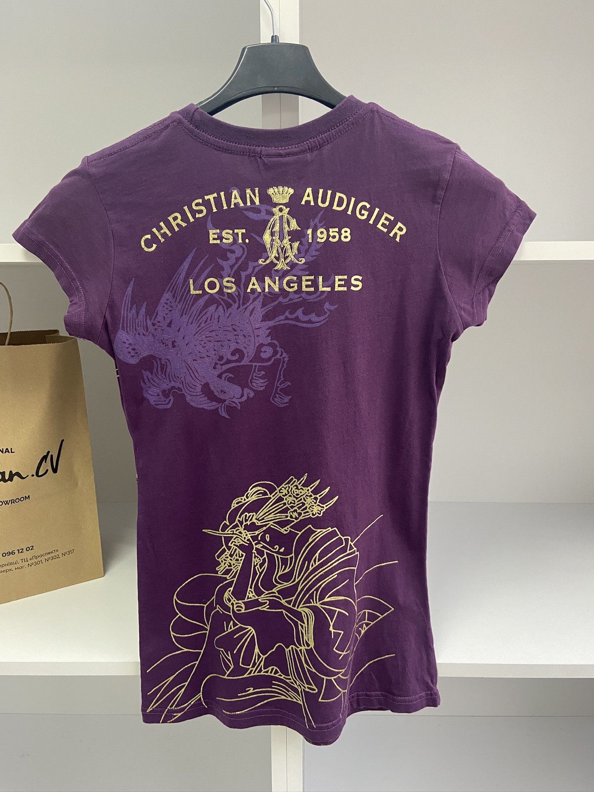 Christian Audigier × Ed Hardy × Vintage Vintage Christian Audigier T-Shirt Los Angeles Big Logo Size L / US 10 / IT 46 - 7 Thumbnail