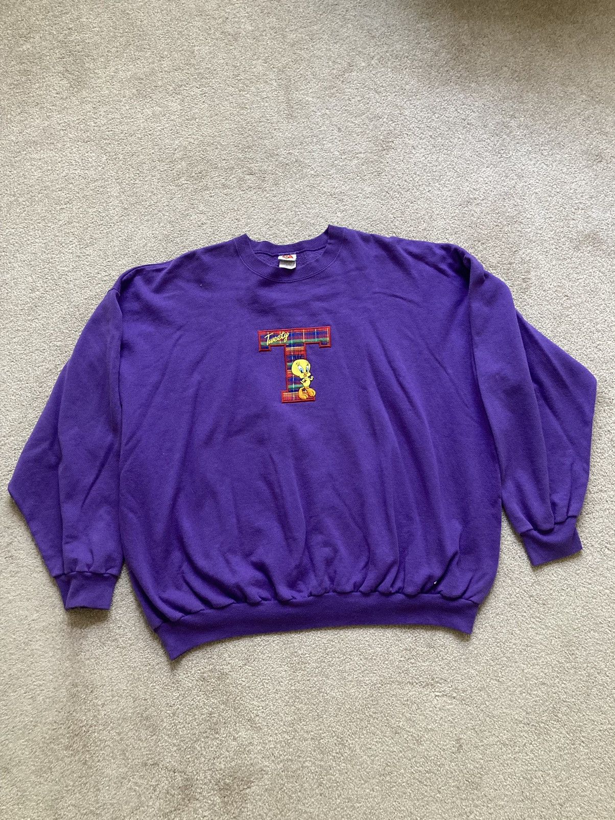 Vintage × Warner Bros Boxy Tweety Bird Sweater Size US XL / EU 56 / 4 - 1 Thumbnail