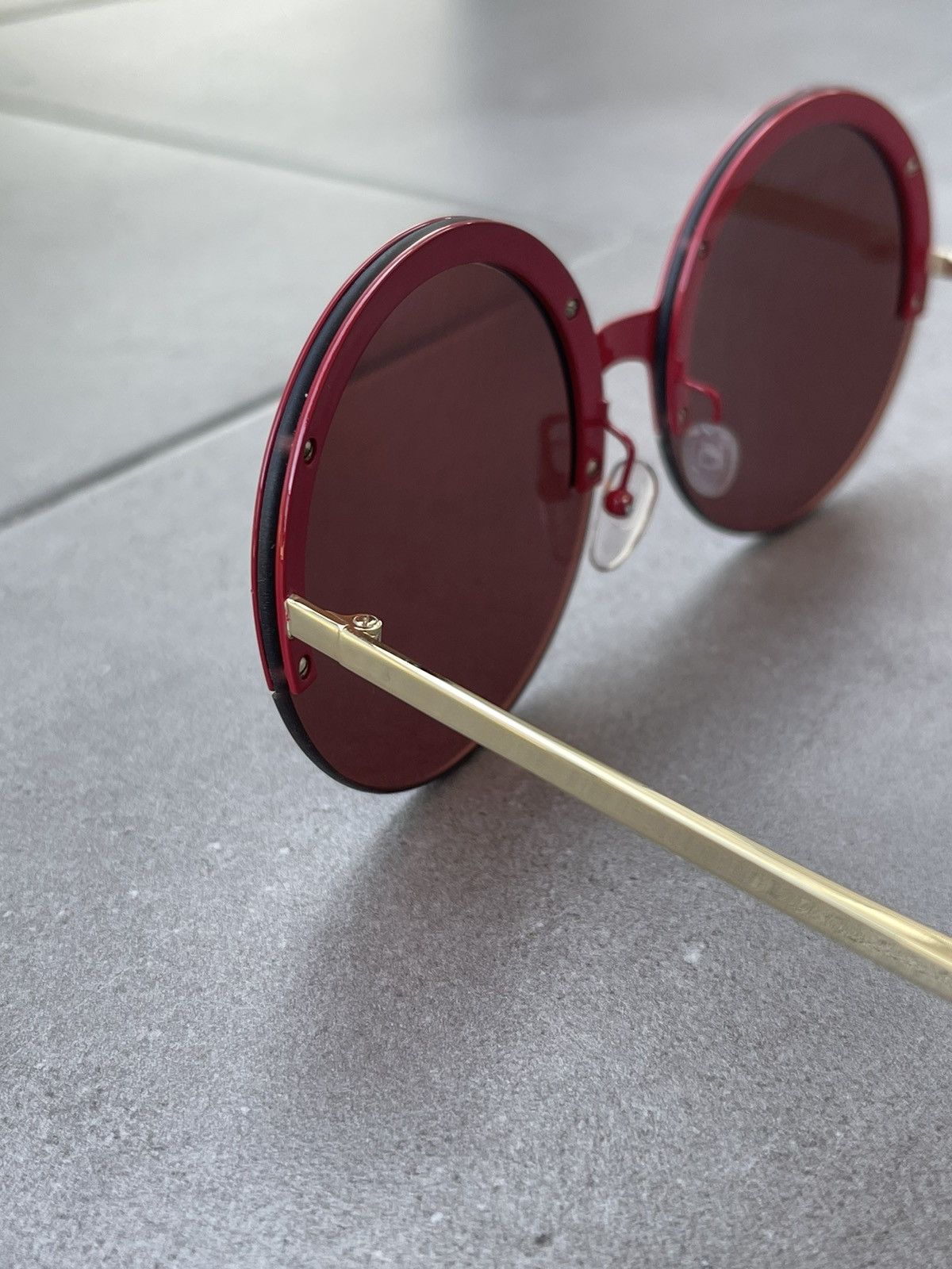 Marni Marni ME103S 613 Red Gold Round Sunglasses Size ONE SIZE - 7 Thumbnail