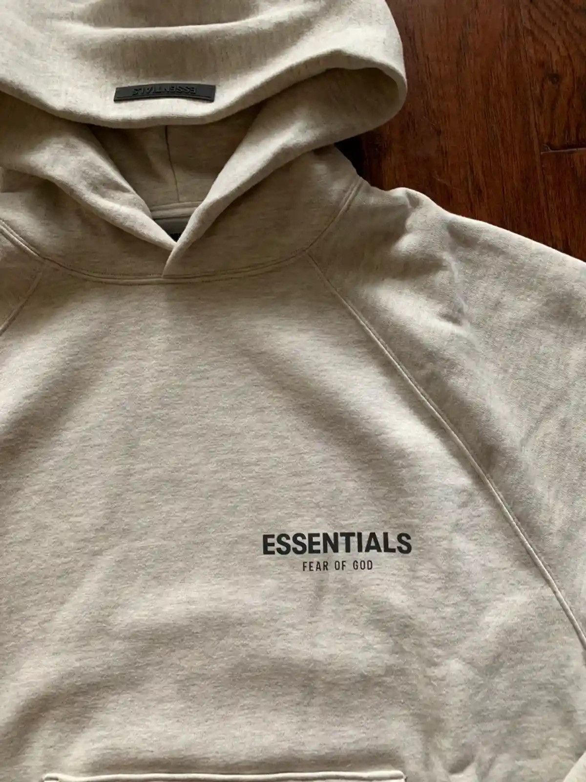Essentials core collection hoodie light Heather oatmeal L