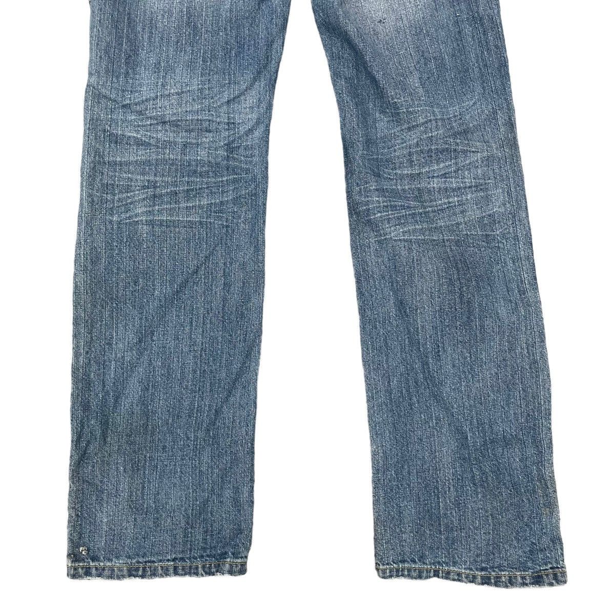 If Six Was Nine × Japanese Brand × Le Grande Bleu (L.G.B.) 🇯🇵 AMARANTINE RED INDIAN SKULL BUCKLE DENIM PANTS Size US 33 - 8 Thumbnail