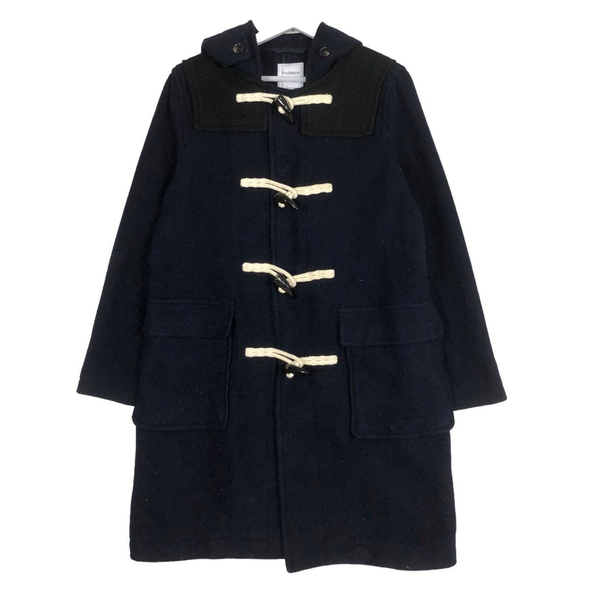 Designer × JW Anderson × Japanese Brand 💥JW ANDERSON HOODED WOODEN TOGGLE WOOL DUFFLE COAT JACKET Size US L / EU 52-54 / 3 - 1 Thumbnail