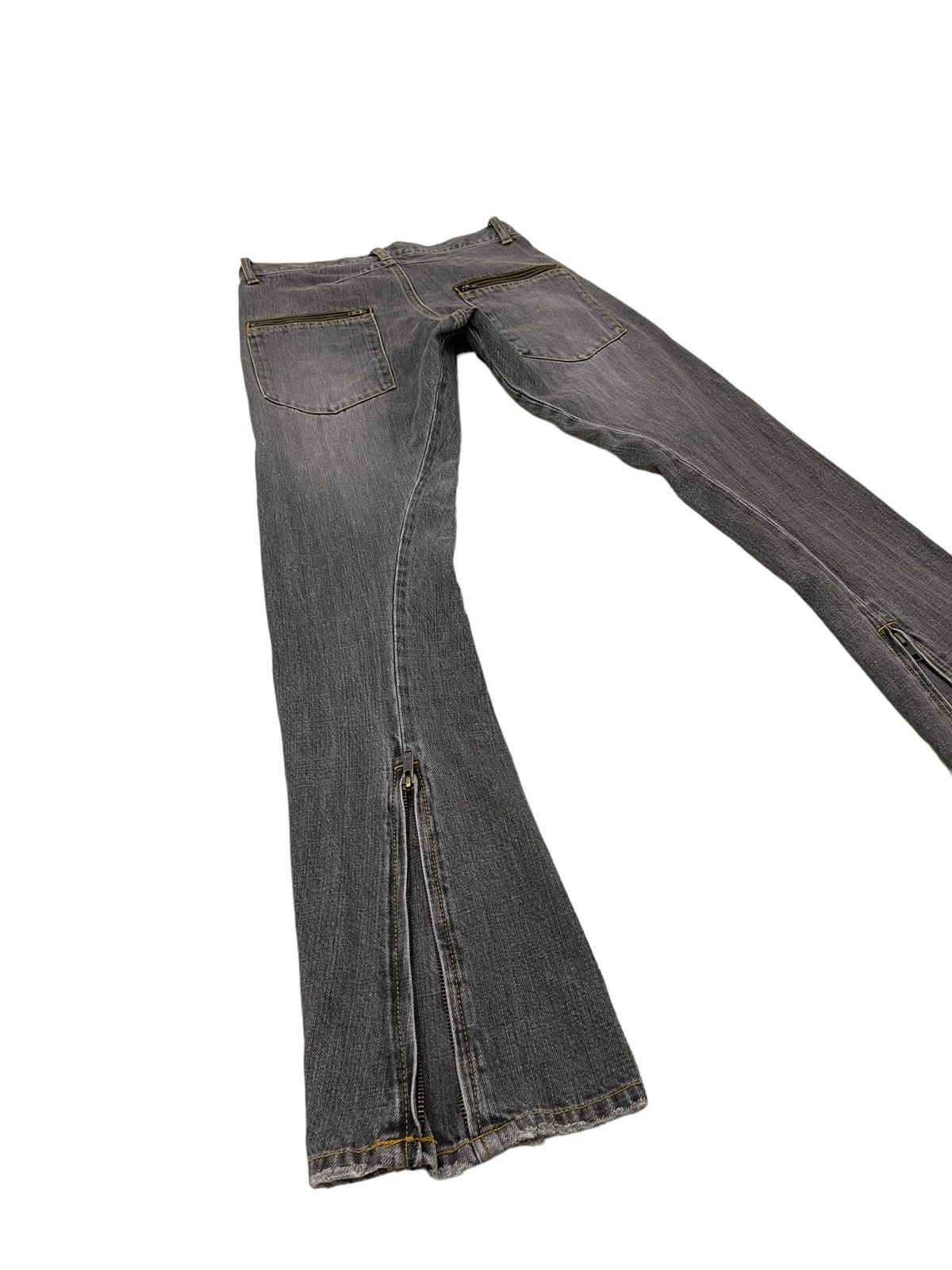 Japanese Brand Flare Jeans Klein Plus Homme Distress Slim Boot Cut 5🟦9 Size US 29 - 13 Thumbnail