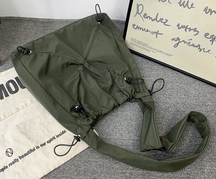 Japanese Brand Military utility ruched nylon messenger bag shoulder bag Size ONE SIZE - 6 Thumbnail