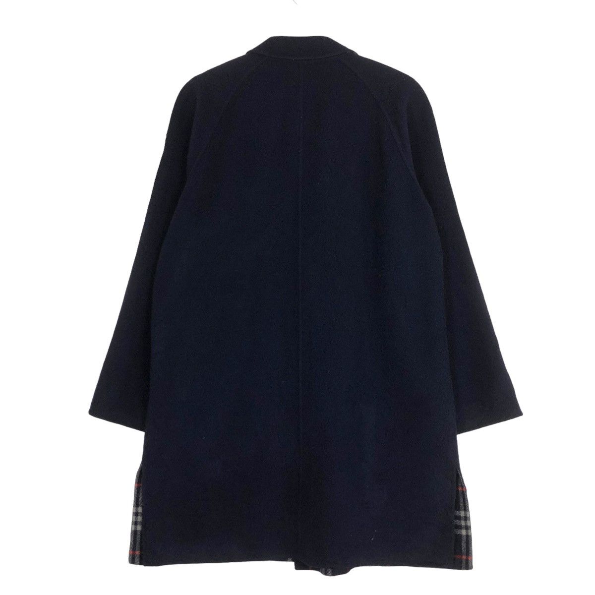 Burberry × Burberry Prorsum × Vintage 💥BURBERRYS NOVA CHECK VINTAGE NAVY WOOL LONG JACKET Size US L / EU 52-54 / 3 - 10 Thumbnail