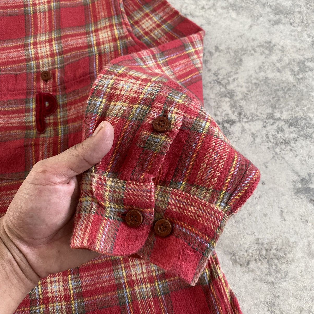 Flannel VTG Papas Wall Guy Checker Thick Flannel Shirt Size US M / EU 48-50 / 2 - 12 Thumbnail