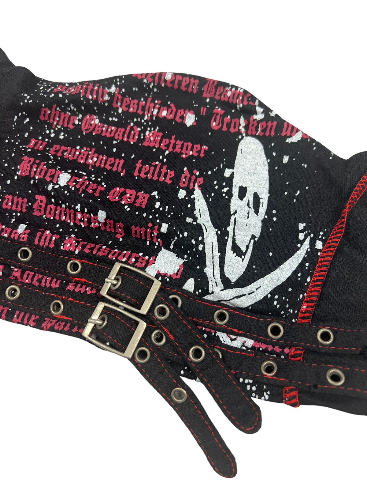 Japanese Brand Skull Anarcho Punk Poem Horn Beanie Size ONE SIZE - 12 Thumbnail