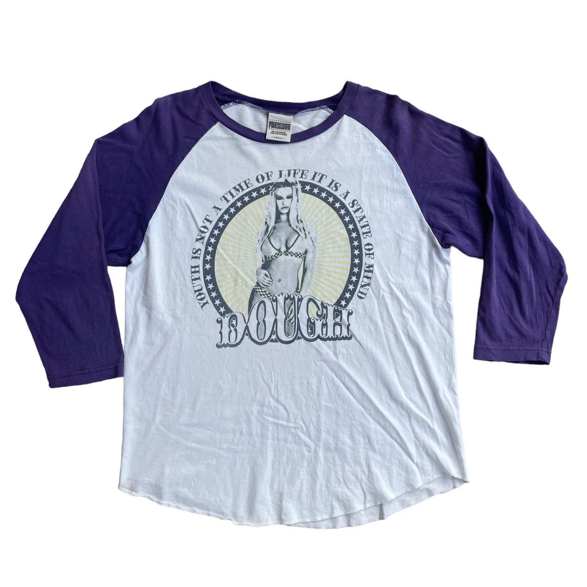Beauty Beast 🇯🇵 FOX GLOVE NAKED SEXY LADIES WORDING RAGLAN TSHIRT Size US L / EU 52-54 / 3 - 1 Thumbnail