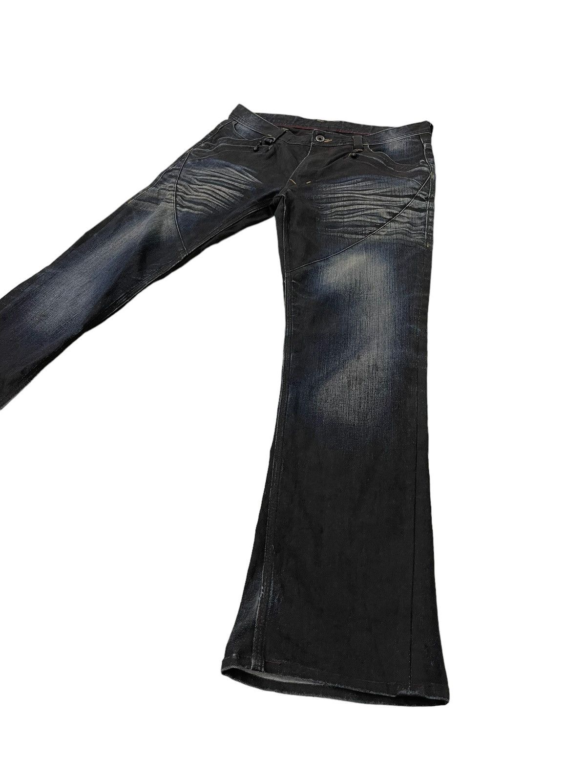 Japanese Brand Slim Jeans Nicole Club Coated Denim Clawmark Stretch 5🟦8 Size US 32 / EU 48 - 3 Thumbnail