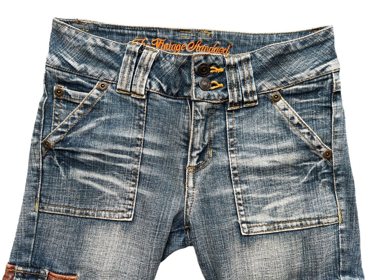 Beauty Beast × Japanese Brand Flare Japan Multipocket Bondage Stretch Jeans 29x31.5 Size 29" - 6 Thumbnail