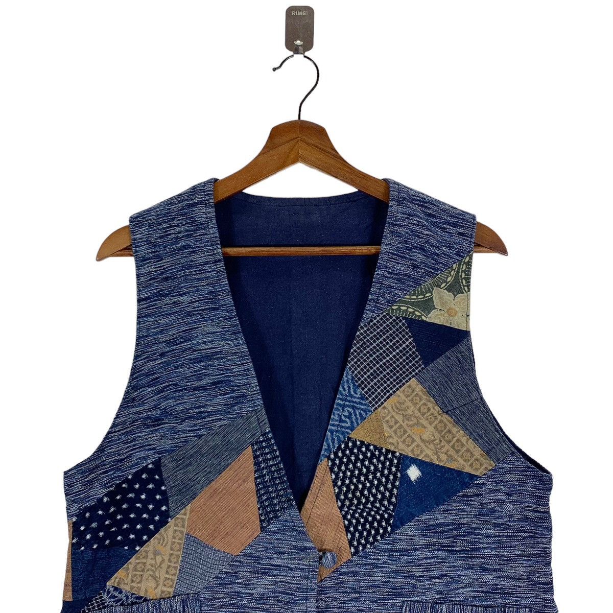 Indigo × Japanese Brand × Vintage Vintage Sassiko Boro Patchwork Vest Jacket Size US M / EU 48-50 / 2 - 3 Thumbnail