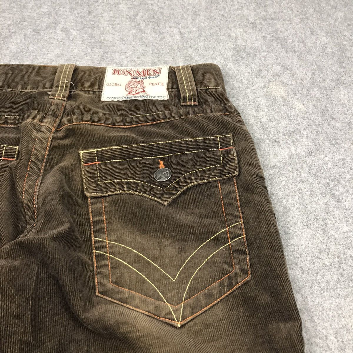 Japanese Brand FLARED CORDUROY🔥JUN MEN BROWN BOOTCUT PANTS Size US 30 / EU 46 - 16 Thumbnail