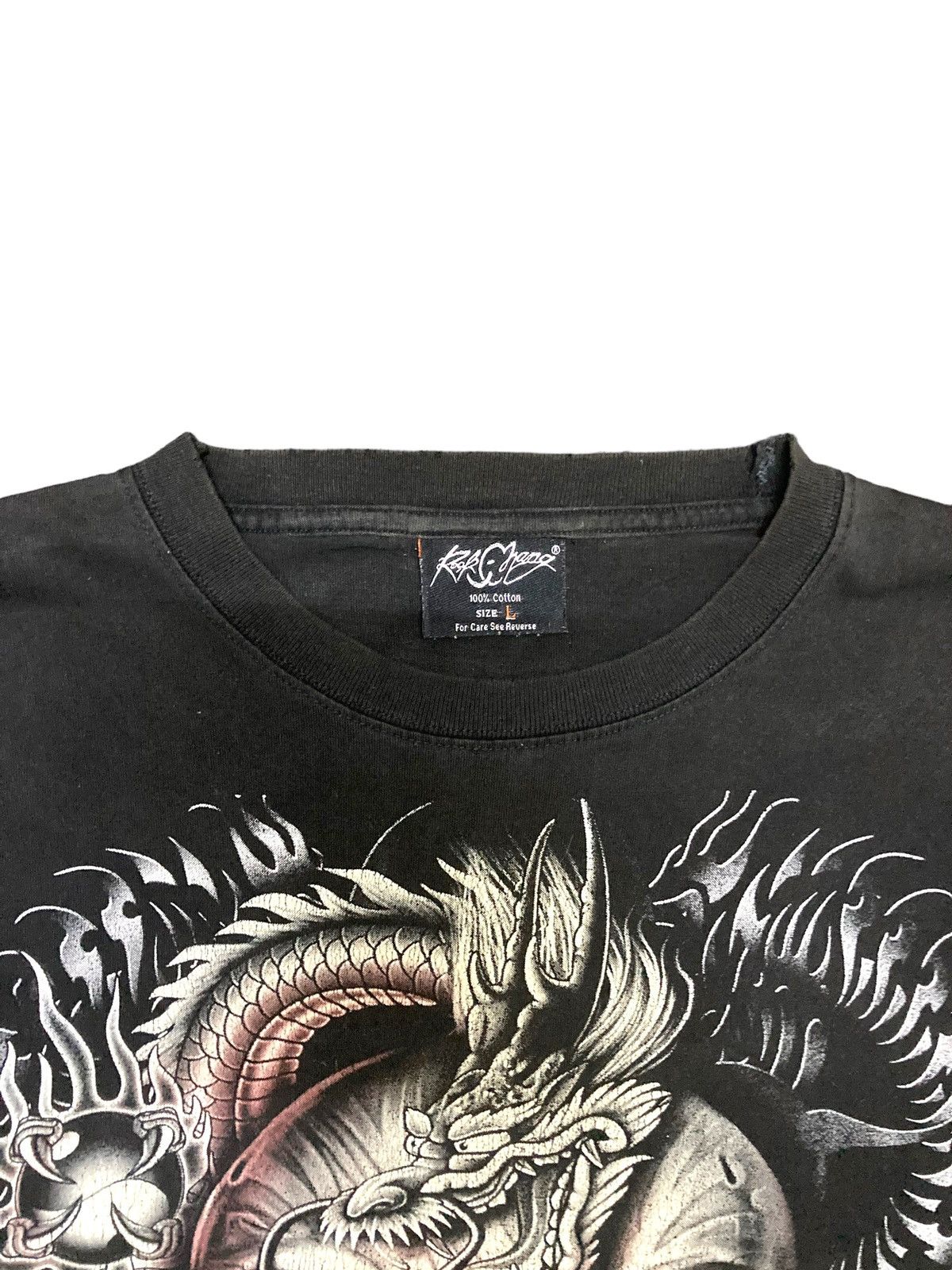 Seditionaries × Vintage Vintage Skull Head & Dragon Long Sleeve Tshirt Size US L / EU 52-54 / 3 - 5 Thumbnail