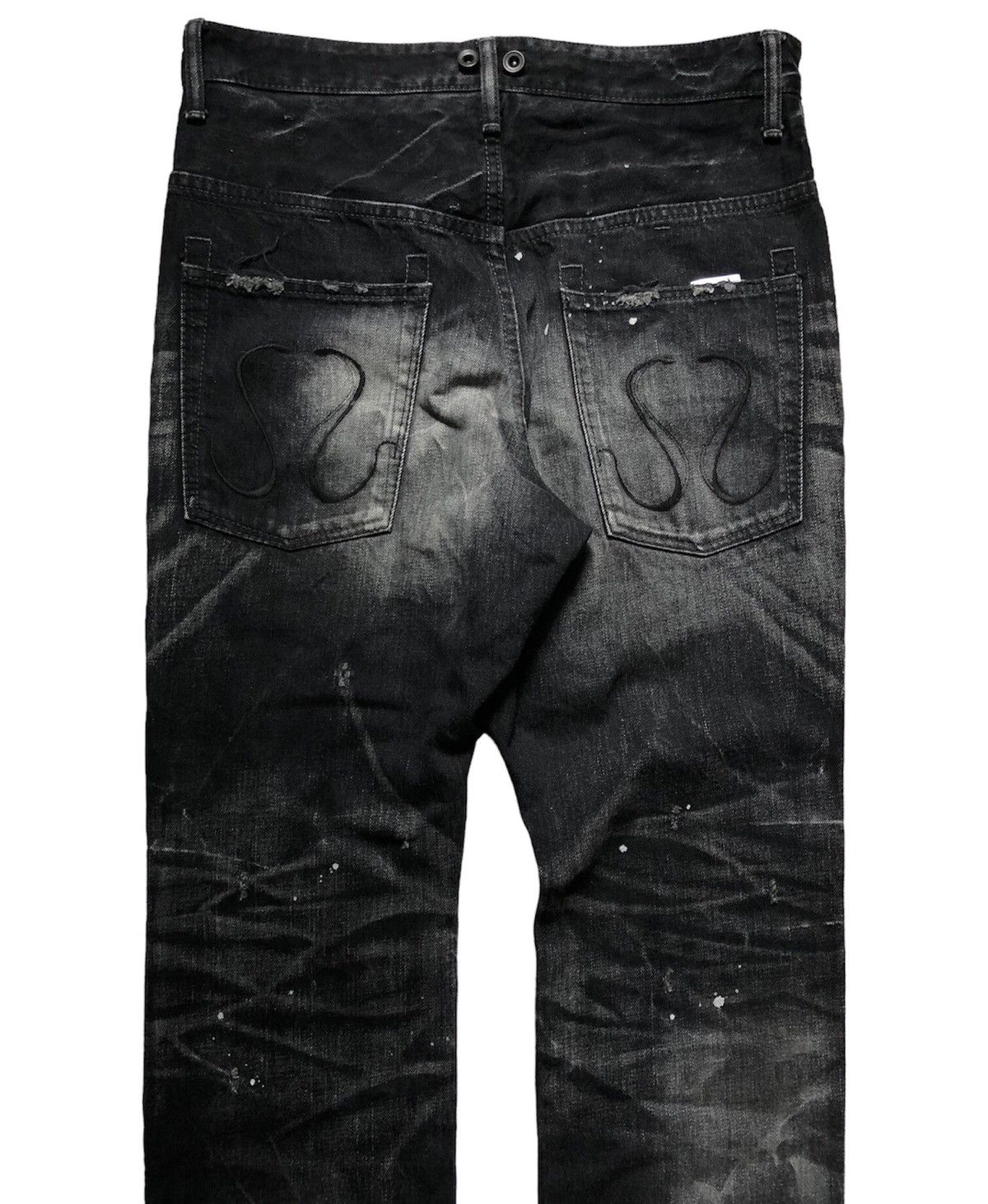 CIVARIZE Civarize wash distressed paint splatter drop crotch jeans Size US 30 / EU 46 - 9 Thumbnail