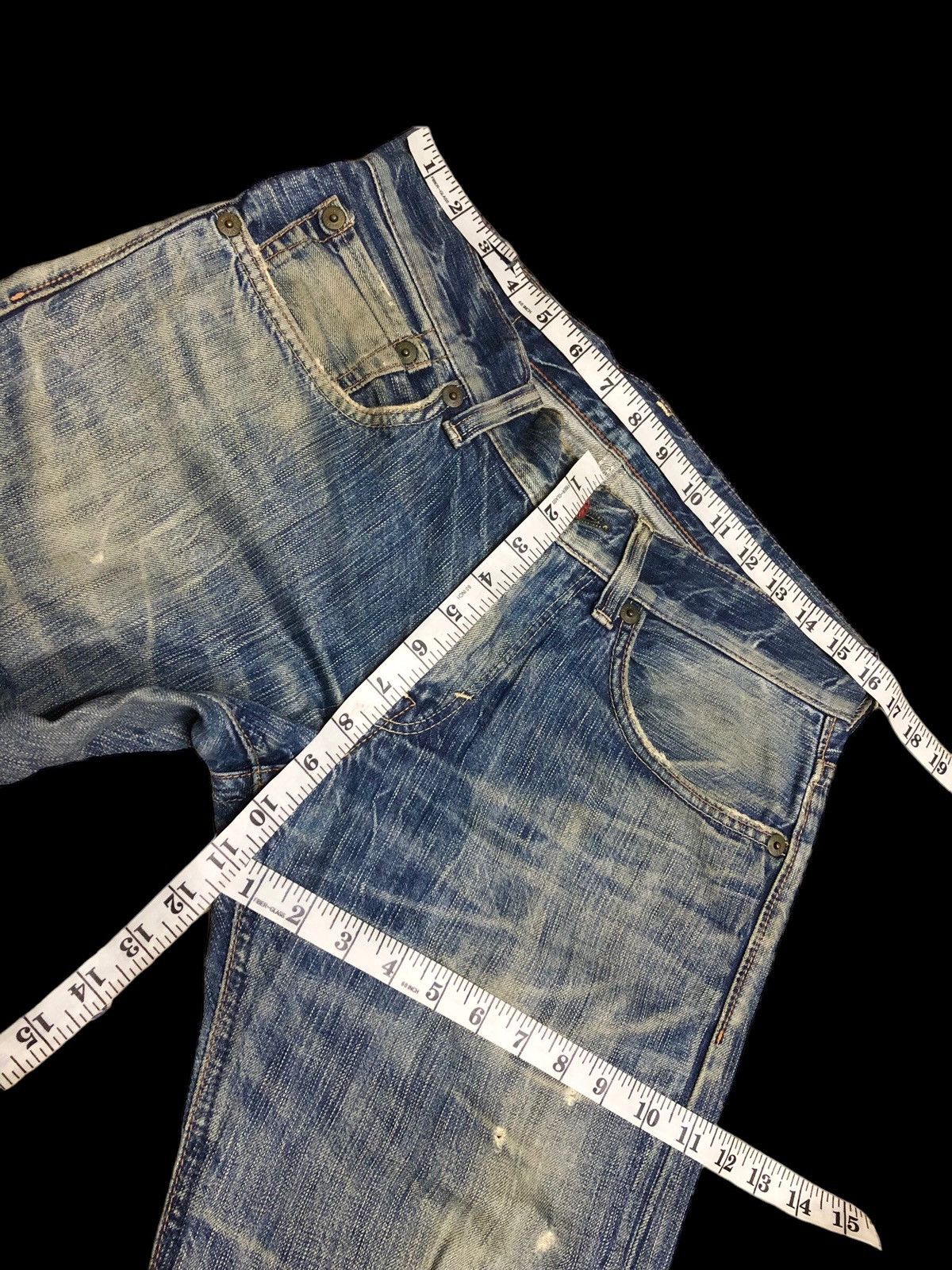 Edwin FLARED⚡️⚡️EDWIN BLUE TRIP DISTRESSED DENIM Size US 32 / EU 48 - 10 Thumbnail
