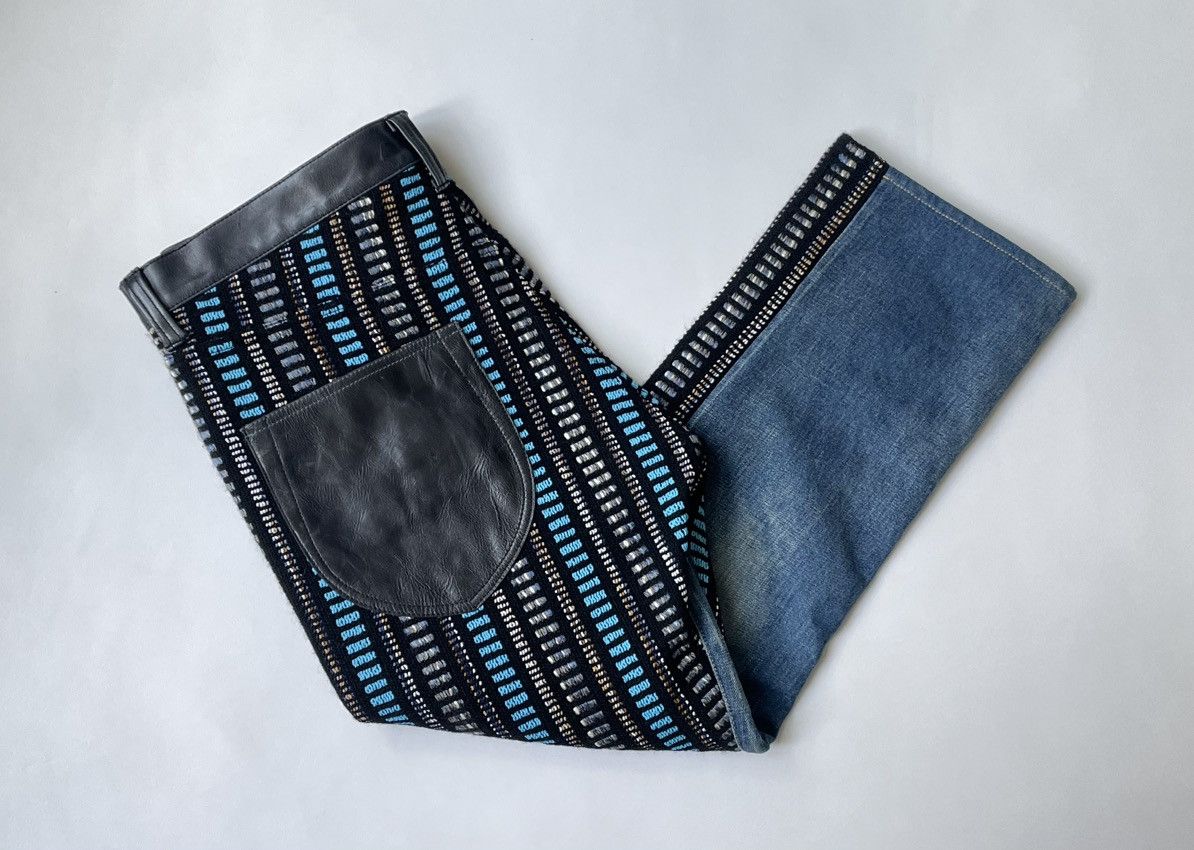 Comme des Garcons A/W 13 Patterned Wool Leather Pocket Jeans Size US 32 / EU 48 - 11 Thumbnail