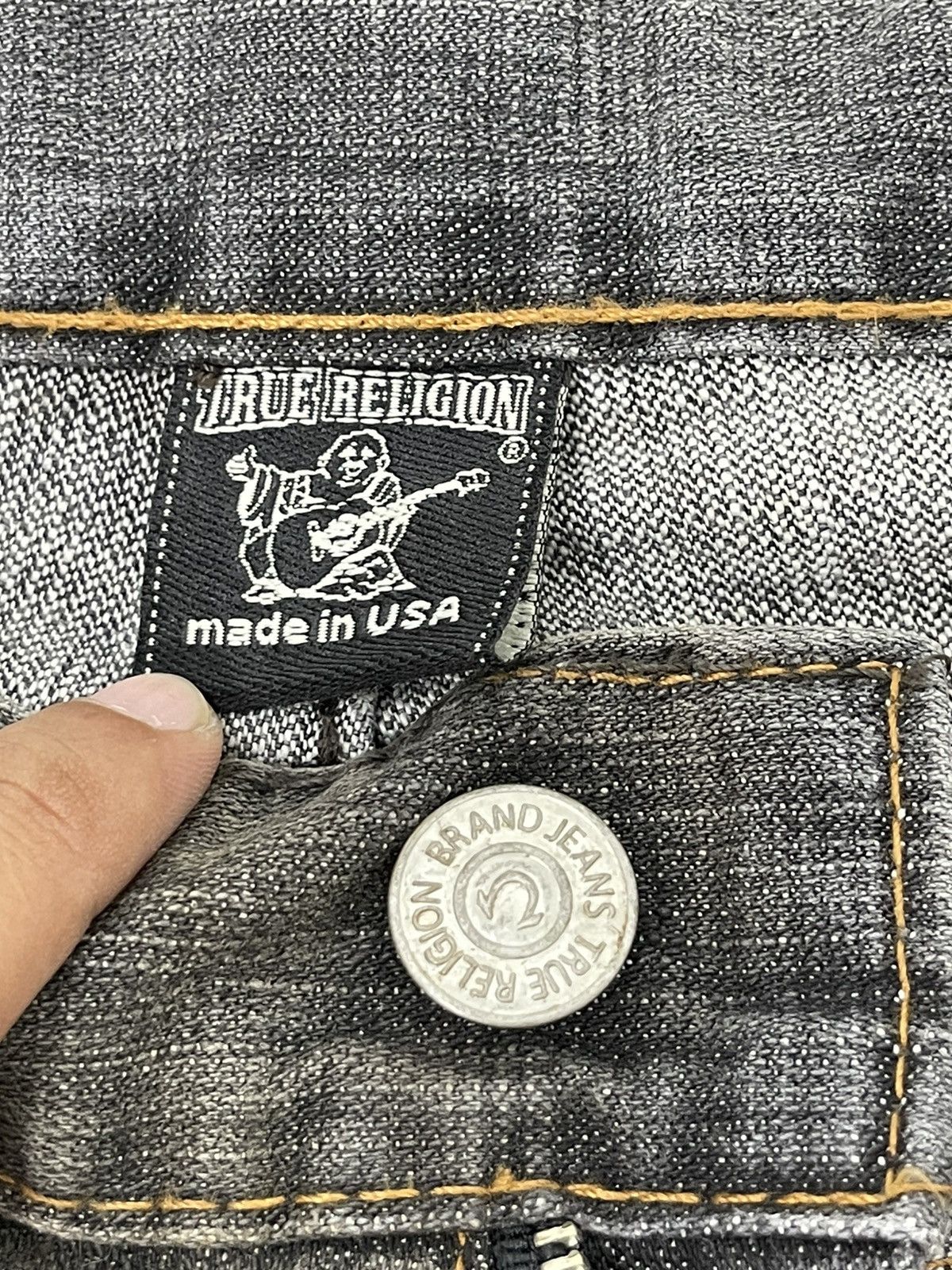 Japanese Brand Flare Jeans True Religion USA Distress Boot Cut 6🟦0 Size US 34 / EU 50 - 21 Thumbnail