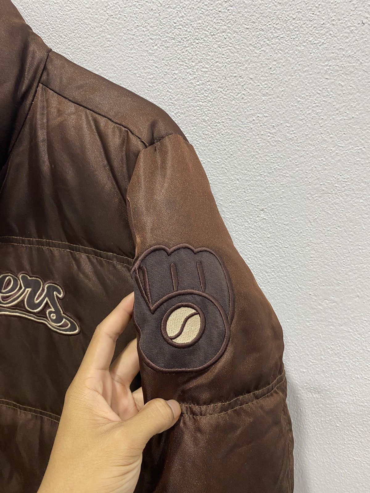 MLB 🚨FINAL DROP🚨 MLB BREWERS PUFFER DOWN QUILTED JACKET Size US L / EU 52-54 / 3 - 4 Thumbnail