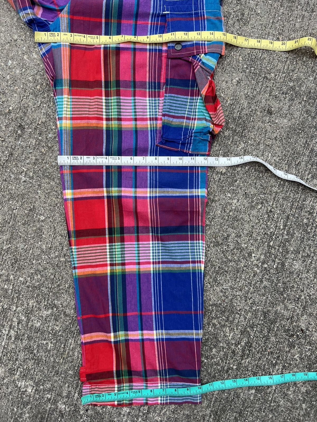 Polo Ralph Lauren Vintage 90s Polo RL Madras Tartan Cargo Trouser Pant Size US 34 / EU 50 - 4 Thumbnail