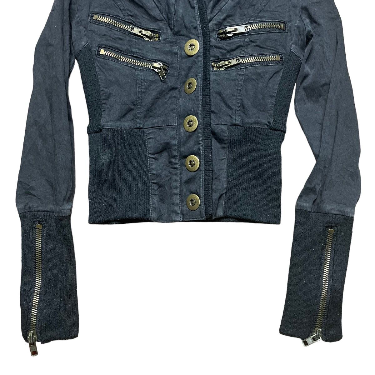 If Six Was Nine × Japanese Brand × Le Grande Bleu (L.G.B.) 🇯🇵 DIA MULTIPOCKET PARACHUTE BONO PUNK GOTHIC JACKET Size S / US 4 / IT 40 - 4 Thumbnail