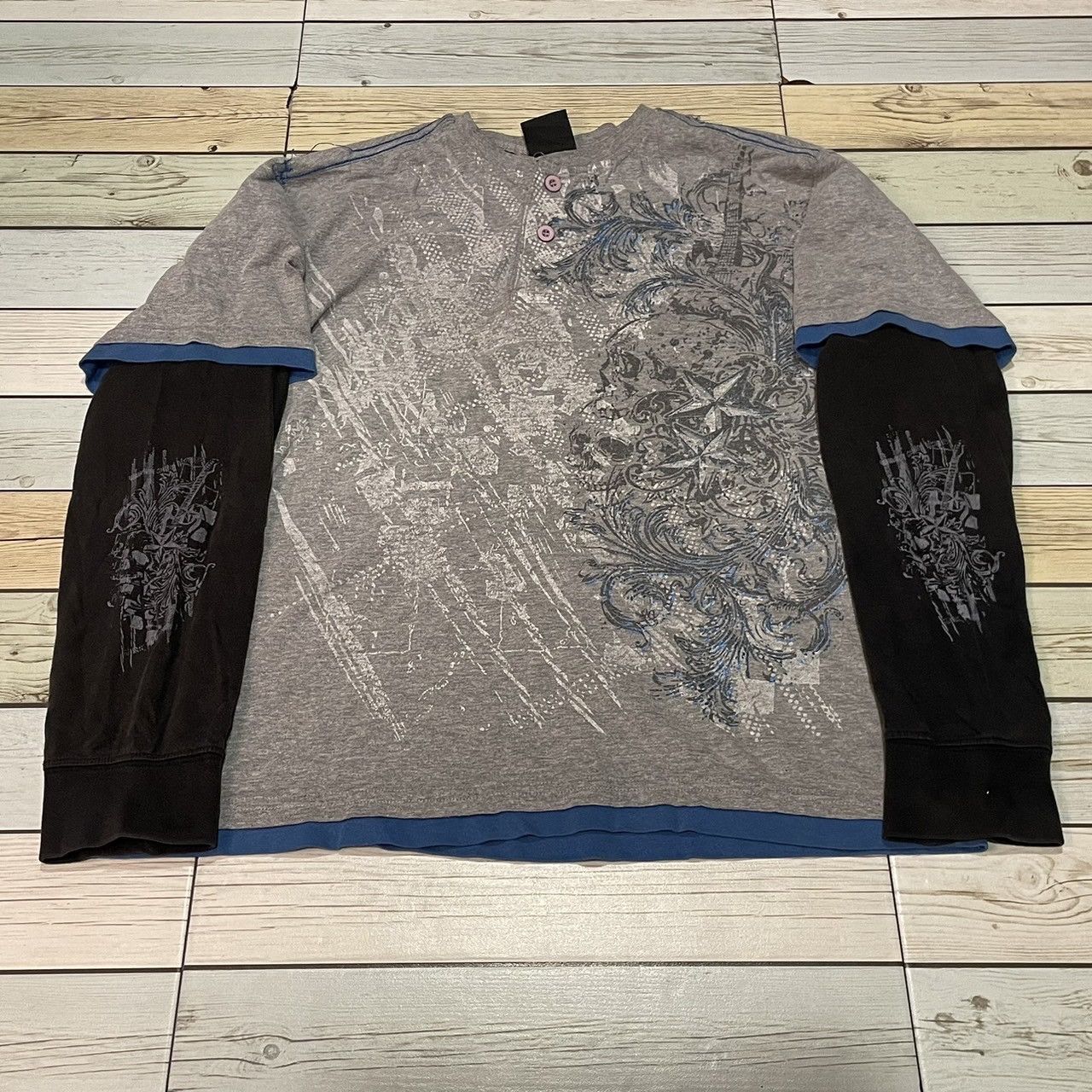 Affliction × Southpole Rare Pointzero Long Sleeve Y2K Affliction Style Size US S / EU 44-46 / 1 - 1 Thumbnail