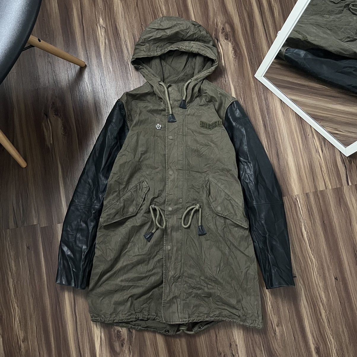 Diesel Diesel Apocalypse Style Parka Leather Sleeve Jacket Size US M / EU 48-50 / 2 - 1 Thumbnail